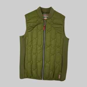 Hunter Mid Layer Gilet Vest Women Medium Green Puffer Quilted Gorpcore Outdoor